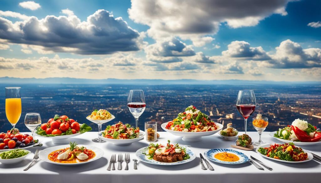 Dinner in the Sky culinary delights