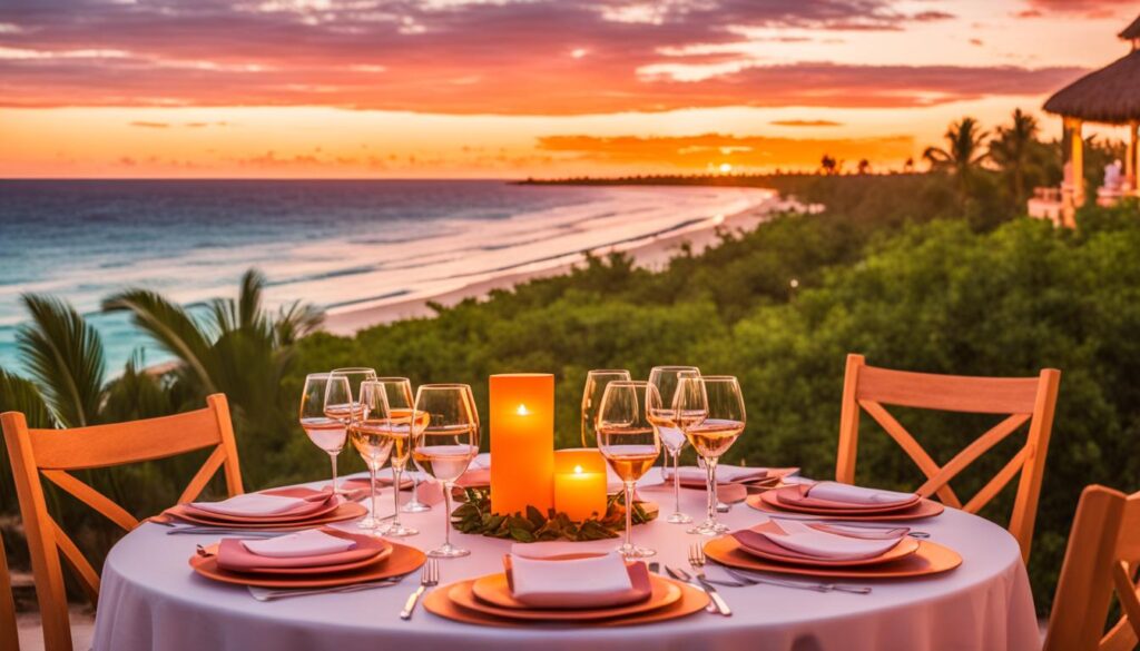 Punta Cana dining sunset view