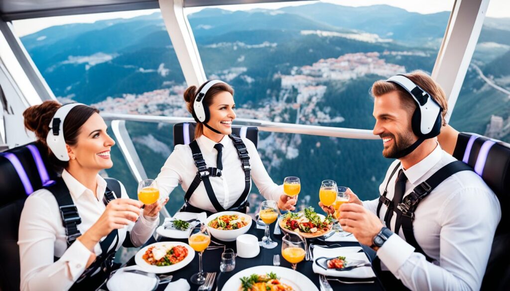 Safety measures for sky dining