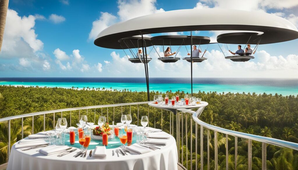 Sky high dining in Dominican Republic